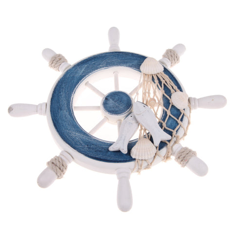 Beach Style Wood Wall  Boat Ship Rudder Craft