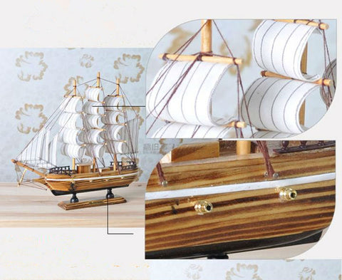 Wooden Ship Model Pirate Sailing Boats