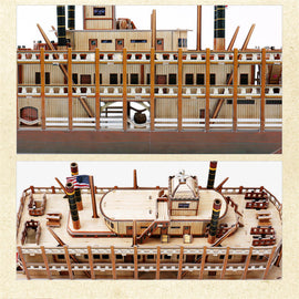 3D Paper Boat Model Kits Toy Wooden Ship