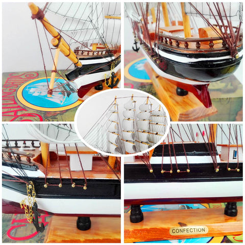 DIY Handmade Assembly Ship Craft Wooden Sailing Boat