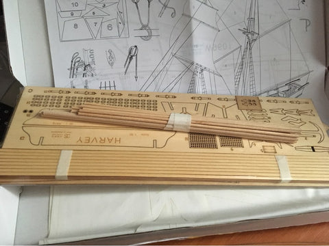 Classics Antique Wooden Sail Boat Model Kits Harvey