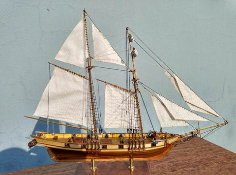 Classic Wooden Sail Boat Model