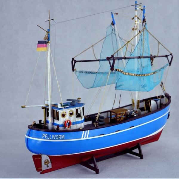 Pellworm Crab Fishing Boat Wooden Ship Model