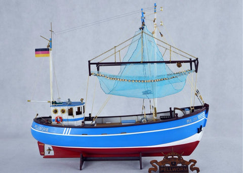 Pellworm Crab Fishing Boat Wooden Ship Model