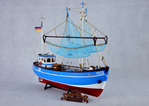 Pellworm Crab Fishing Boat Wooden Ship Model