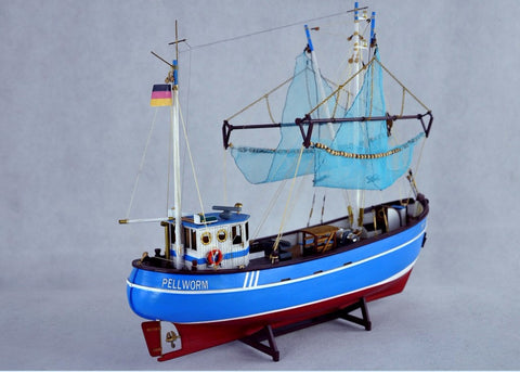 Pellworm Crab Fishing Boat Wooden Ship Model